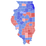 2018 Illinois Secretary of State election results map by county.svg