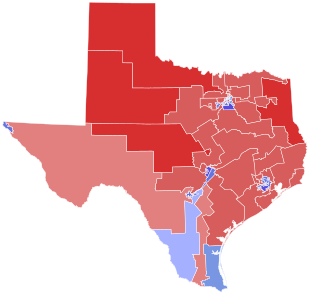 2022 Texas Treasurer Election By Congressional District.svg