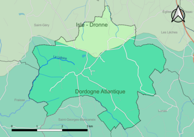 Carte en couleur présentant le(s) SAGE couvrant le territoire communal