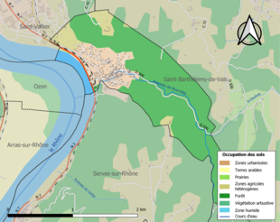 Mappa a colori che mostra l'uso del suolo.