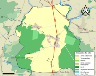 Kolorowa mapa przedstawiająca użytkowanie gruntów.