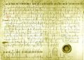 Документ од Отон I од 13 септември 936 година. Документот го содржи првото споменување на градот Калбе и заедниците Громалинген, Харкероде, Хидбер, Ридер и Вестерхасен