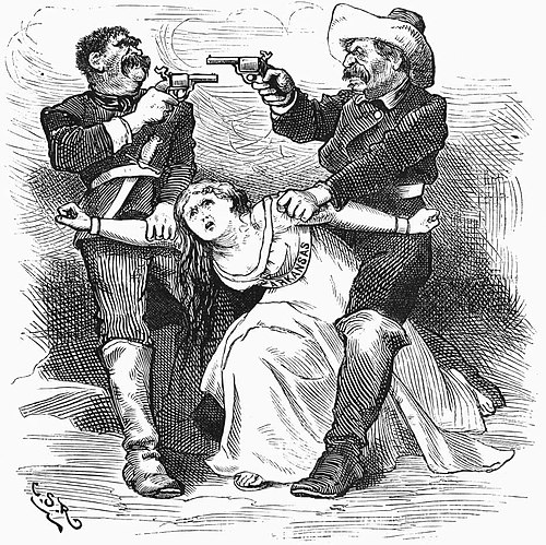 "A Plague O' Both Your Houses!" by C.S.R. shows "Arkansas" as victim of the feud between the two men.