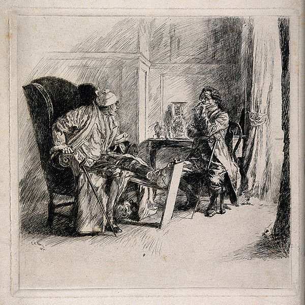 File:A gouty patient consulting his physician. Etching after E.A. Wellcome V0016078.jpg