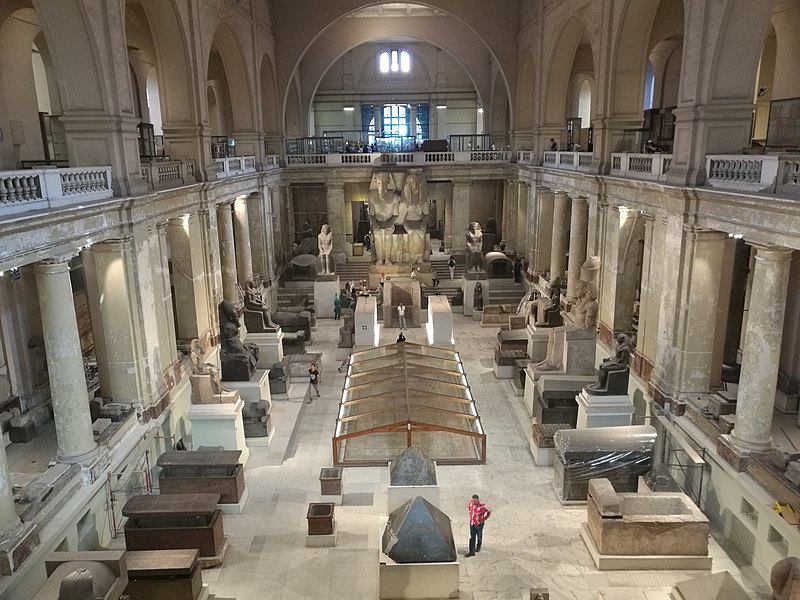 File:A scene from the inside of the Egyptian museum.jpg