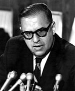 Abba Eban, born in Cape Town, was Foreign Minister of Israel from 1966 to 1974. Abba Eban 1970.jpg