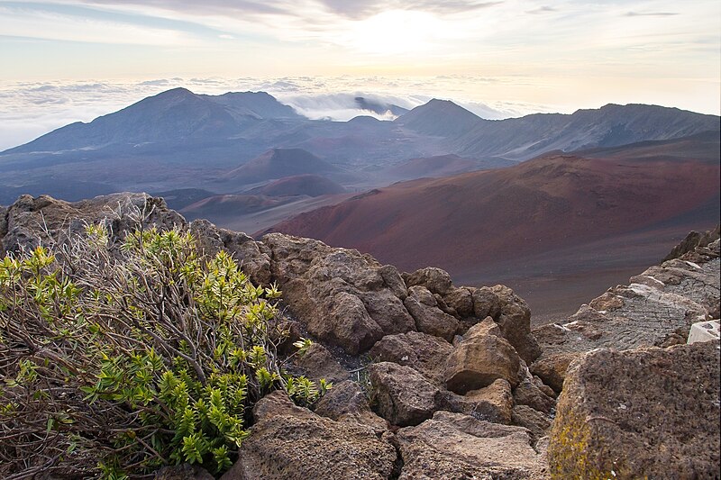 File:Admiring the view from Haleakala after sunrise.jpg