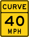 W13-5 Advisory Curve Speed