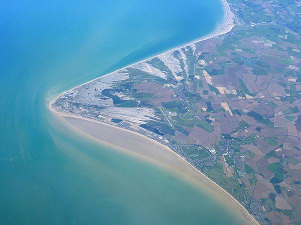 Aerial view of Lydd with the airfield in the centre of the photograph