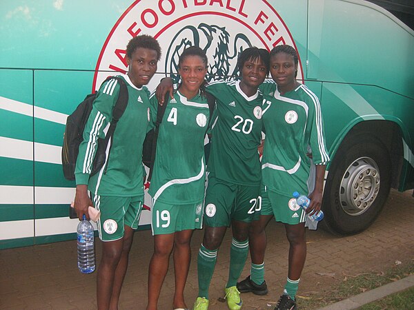 Super Falcons after a training session