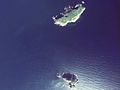 阿値賀島の空中写真。（1977年撮影）