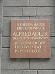 Alfred Adler - memorial plaque