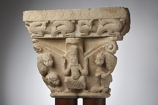 Anonyme toulousain - Relief , Daniel dans la fosse aux lions. Les accusateurs dévorés - Musée des Augustins - ME 104 (1)
