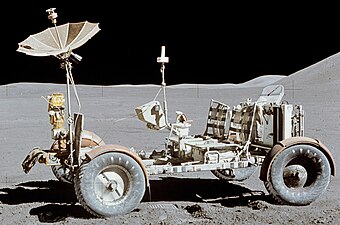 The Apollo 15 Lunar Roving Vehicle on the Moon in 1971