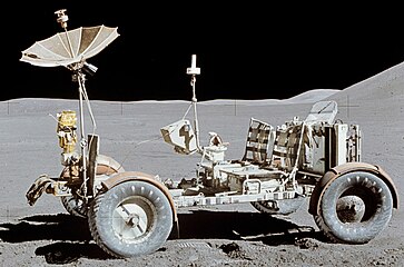 Three Lunar Roving Vehicles are currently parked on the Moon