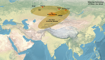 Approximate location of the finds of the Siberian Collection of Peter the Great.png