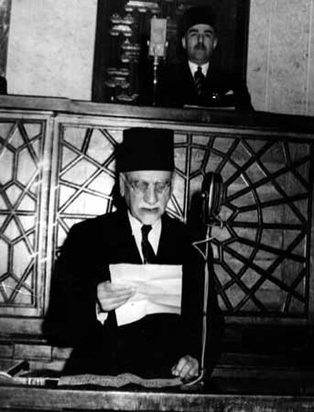 Hashim al-Atassi's second inaugural address, having been elected by a unanimous vote in Parliament in December 1949 to replace the dictatorship of Gen