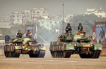 Army's main battle tanks in the victory day Parade 2017 at National Parade Ground Bangladesh Army MBTs. (39282719792).jpg