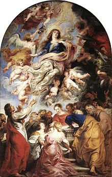 The only ex cathedra application of papal infallibility since its solemn declaration has been for the Marian Dogma of Assumption in 1950. Painting of the Assumption, Rubens, 1626 Baroque Rubens Assumption-of-Virgin-3.jpg