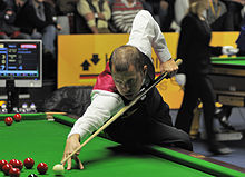 Barry Hawkins (pictured in 2013) made his debut at the Crucible, but lost 1-10 to the 1997 champion Ken Doherty in the first round. Barry Hawkins at Snooker German Masters (DerHexer) 2013-01-30 4.jpg