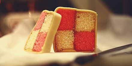 Battenberg cake is a light sponge cake.
