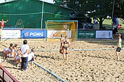 Deutsch: Beachhandball Europameisterschaften 2019 (Beach handball Euro); Tag 4: 5. Juli 2019 – Frauen, Viertelfinale, Niederlande-Griechenland 2:1 (25:12, 18:24, 7:6) English: Beach handball Euro; Day 4: 5 July 2019 – Quarter Final Women – Netherlands-Greece 2:1 (25:12, 18:24, 7:6)