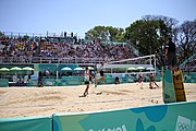 Deutsch: Beachvolleyball bei den Olympischen Jugendspielen 2018; Tag 11, 17. Oktober 2018; Jungen, Spiel um Platz 3 – Argentinien-Ungarn 2:0 (21–15/21–15) English: Beach volleyball at the 2018 Summer Youth Olympics at 17 October 2018 – Bronze Medal Match – Argentina-Hungary 2:0 (21–15/21–15)