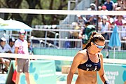 Deutsch: Beachvolleyball bei den Olympischen Jugendspielen 2018; Tag 9, 15. Oktober 2018; Mädchen, Viertelfinale: Italien-China 2–0 (21–16/21–9) English: Beach volleyball at the 2018 Summer Youth Olympics at 15 October 2018 – Girls Quarterfinals: Italy-China 2–0 (21–16/21–9)