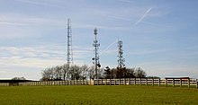 Clifton transmitter on Beacon Hill, north of the M18, former transmitter of Trax FM on FM and current transmitter of Trax FM on DAB via the Sheffield multiplex. Beacon hill telecoms masts - geograph.org.uk - 669112.jpg