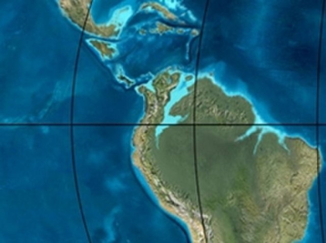 Paleogeography of Northern South America 35 Ma, by Ron Blakey
