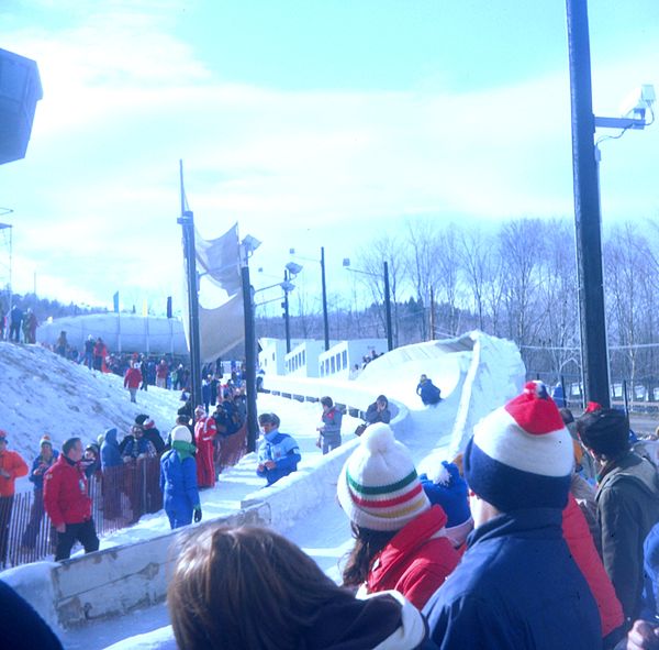 Bobsled run during the 1980 Winter Olympics