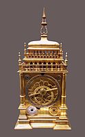 Astronomical table clock in tower form label QS:Len,"Astronomical table clock in tower form" label QS:Lpl,"Astronomiczny zegar wieżyczkowy" label QS:Lfr,"Horloge de table astronomique en forme de tour" , Melchior Bommel