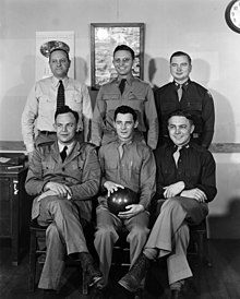 The bowling team at Oak Ridge National Laboratory in 1944 Bowling Team Oak Ridge (7132820433).jpg