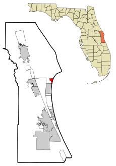 Brevard County Florida Incorporated and Unincorporated areas Cape Canaveral Highlighted.svg