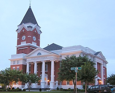 Bulloch County Courthouse in Statesboro, Georgia, in the United States