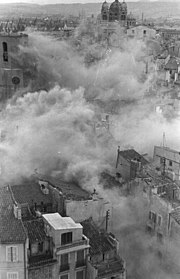 A régi kikötői körzet megsemmisítése 1943. január