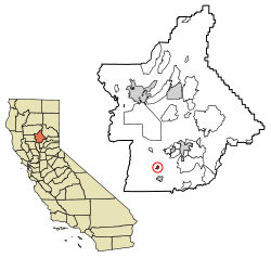 Location of Biggs in Butte County, California.