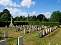 The Commonwealth War Graves Commission graves at Canadian Corner in the churchyard of All Saints' Church in Orpington.