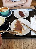 Thumbnail for File:Caramel shortbread - Café W, Brighton 2023-07-13.jpg