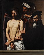 卡拉瓦乔的《试观此人（英语：Ecce Homo (Caravaggio)）》，128 × 103cm，约作于1605年，1921年始藏，藏于白宫。[16]