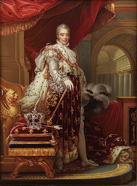 File:Charles X of France in coronation robes (by Henry Bone) - Metropolitan Museum of Art.jpg