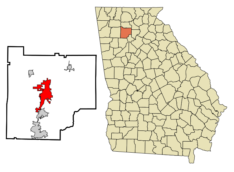 File:Cherokee County Georgia Incorporated and Unincorporated areas Canton Highlighted.svg