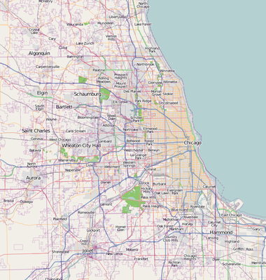 Mapa de localización de Chicago