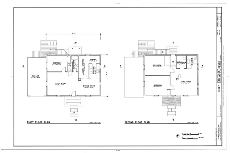 File:Chief Kashakes' House, Mile 2.5 South Tongass Highway, Saxman, Ketchikan Gateway Borough, AK HABS AK,010-SAXM,2- (sheet 3 of 9).tif