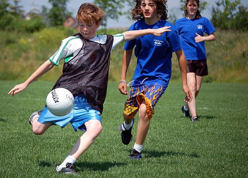 File:Children playing Gaelic football Ajax Ontario.jpg