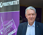 Engström valarbetar i Stockholm inför valet till Europaparlamentet 2014.