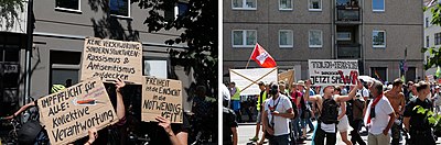 Proteste gegen Schutzmaßnahmen zur COVID-19-Pandemie in