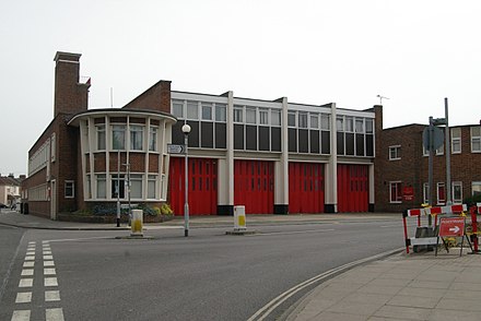 Copnor Fire Station, formerly part of the Portsmouth City Fire Brigade, became part of the new Hampshire Fire Brigade in 1974. Pictured in 2007.