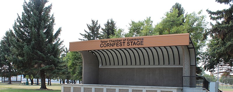 File:Cornfest Stage in the Town of Taber, Alberta.jpg