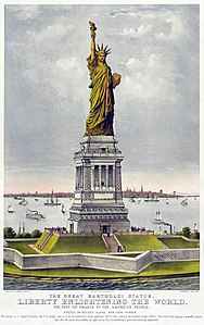 Currier & Ives Liberty enlightening the world